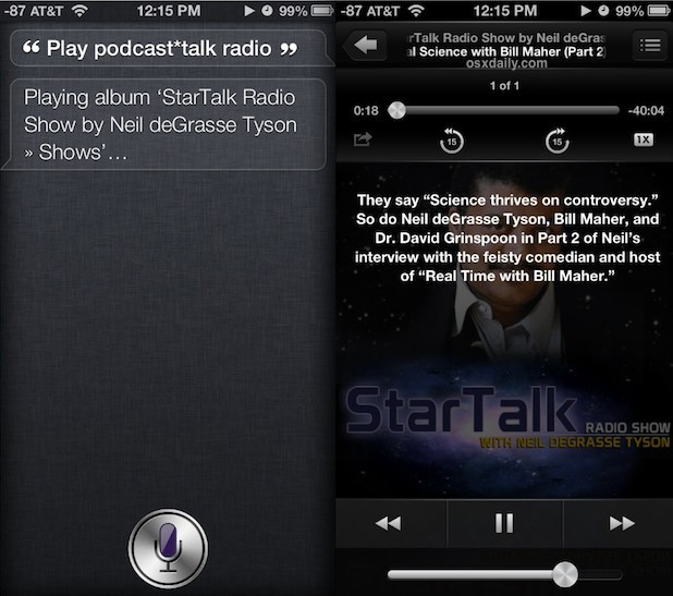 Ascolta i podcast nell'app Music di iOS