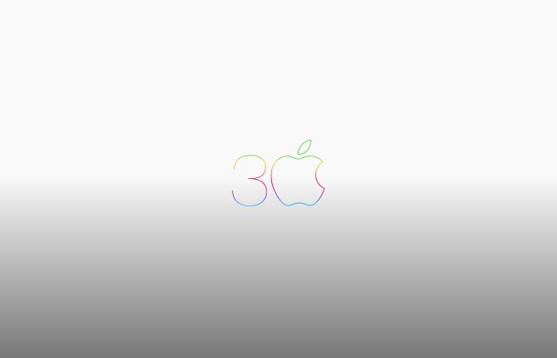apple-30-anni-mac-logo-grigio-carta da parati