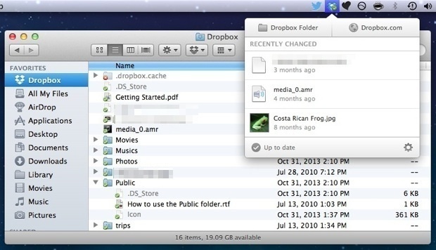 Dropbox in Mac OS X
