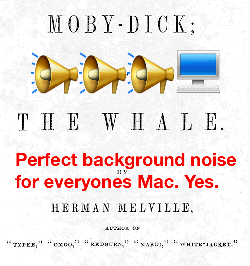 Leggi Moby Dick sullo sfondo del Mac