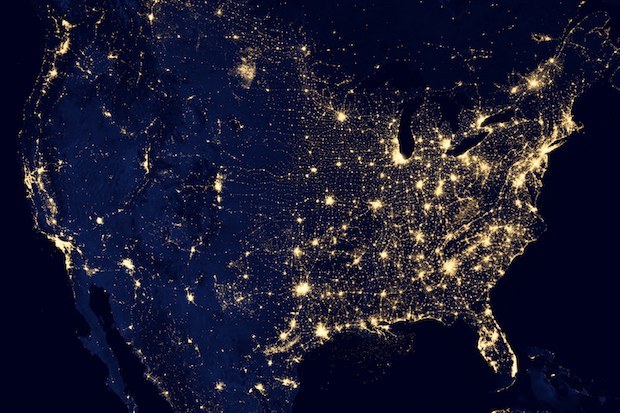 USA alla carta da parati della NASA di notte