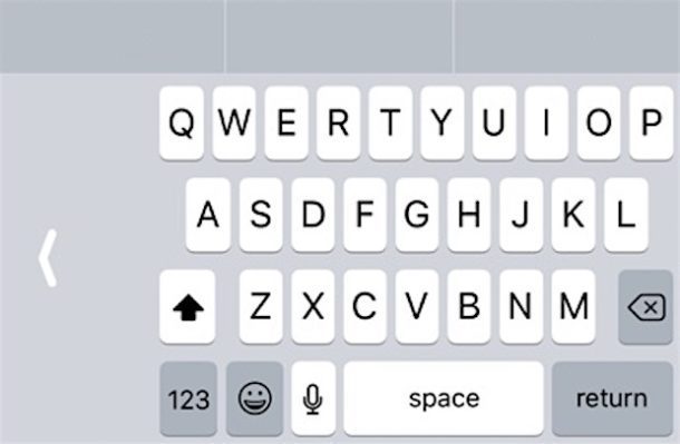 Tastiera a una mano su iPhone per iOS 11