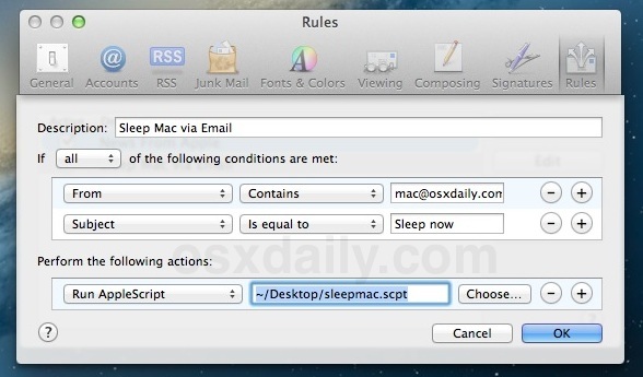Dormire un Mac da remoto tramite e-mail