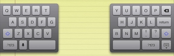 Tastiera divisa per iPad