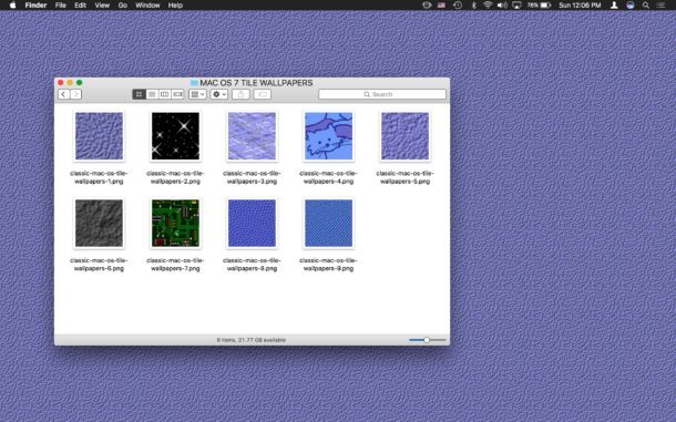 Sfondi classici per Mac OS affiancati su Mac OS X