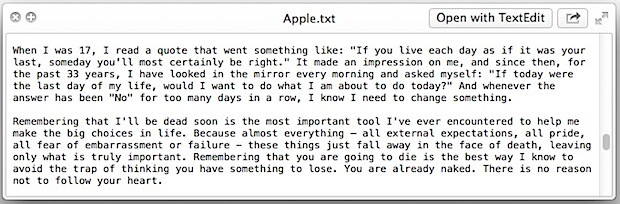 Easter Egg: discorso di Steve Jobs nascosto in Mac OS X