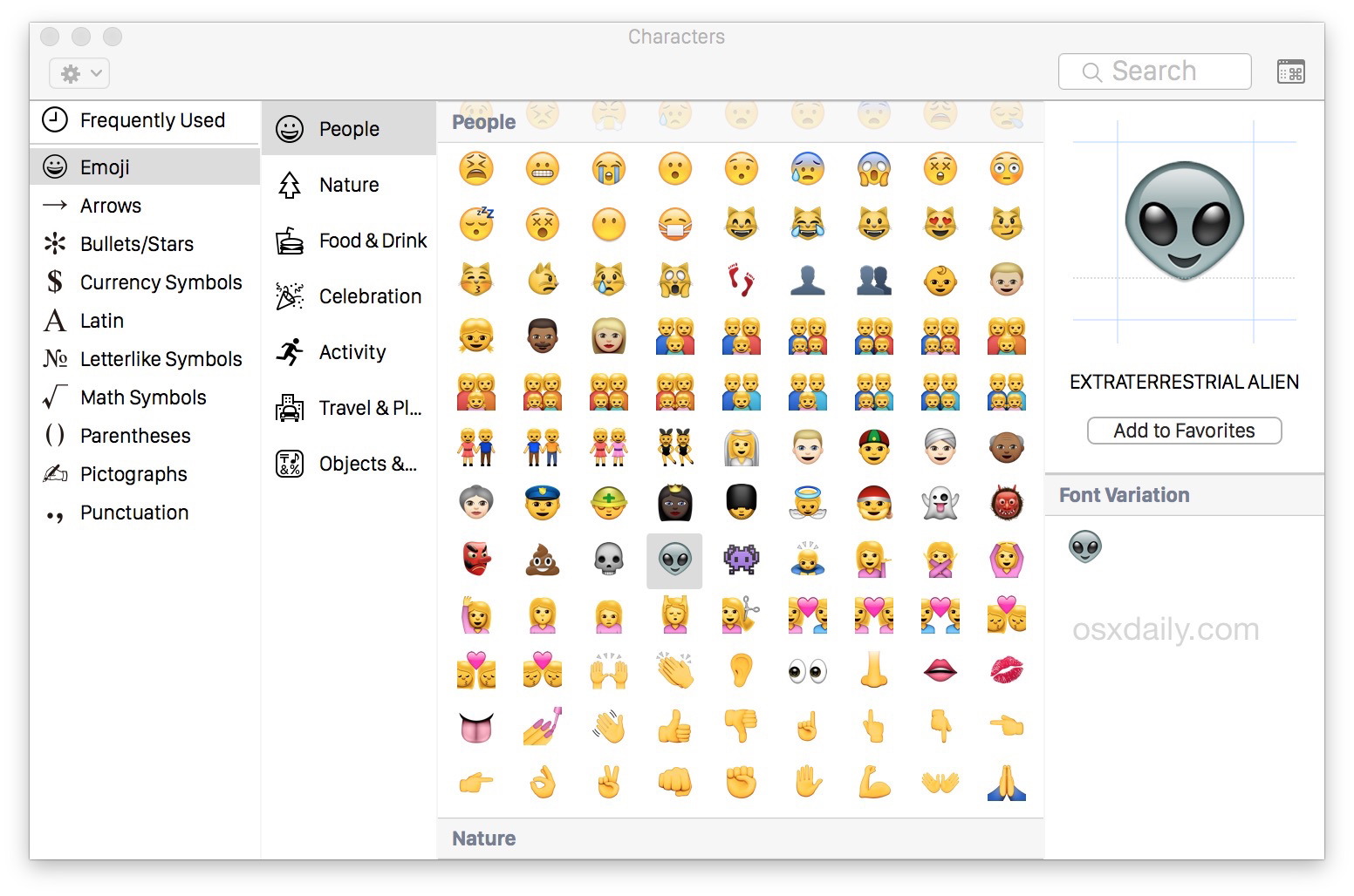 Emoji su Mac