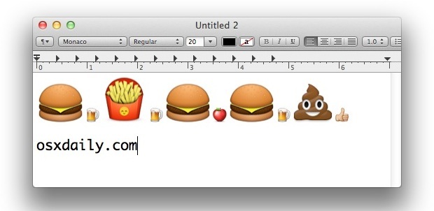 Come accedere, utilizzare e digitare Emoji in Mac OS X