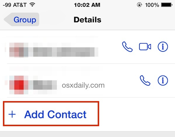 Aggiungi un contatto alla chat di gruppo nell'app Messaggi di iOS