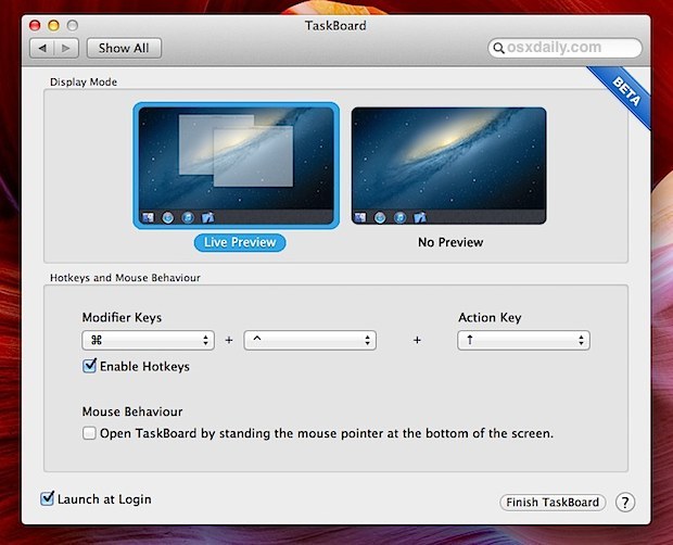 taskboard per OS X