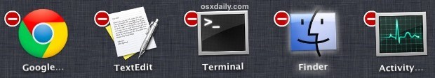 Taskboard che chiude le app in OS X