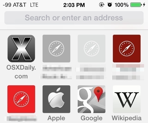 Condividi icona in Safari per iOS