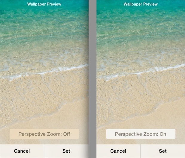 Lo zoom in prospettiva cambia lo sfondo spostandosi in iOS