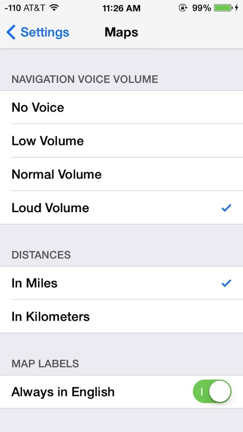 Turn by turn Navigazione Il volume delle direzioni sulle mappe iPhone