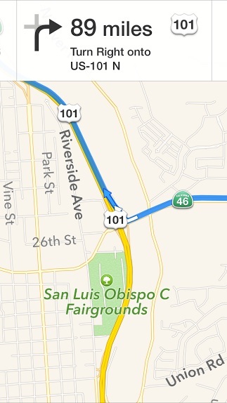 Girare per indicazioni stradali sull'app di iPhone Maps