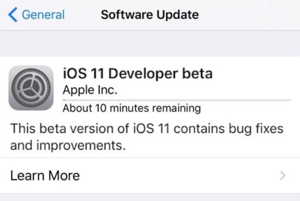 Installazione di iOS 11 beta