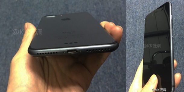 Voce nera di iPhone 7 mostrata da un'unità di knockoff della Cina