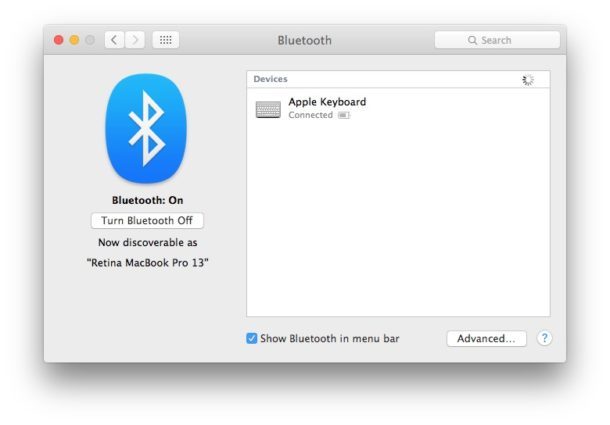 Tastiera Apple funzionante in Bluetooth e connessa