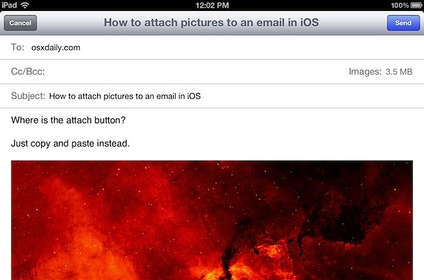 Allega Photo to Mail su iPhone, iPad o iPod touch