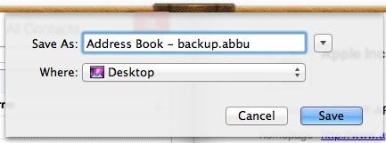 Rubrica di backup in Mac OS X