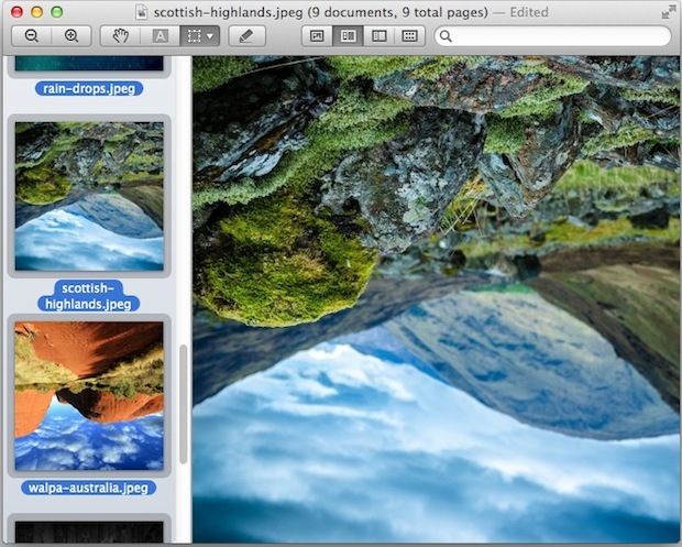 Batch ruota un gruppo di immagini con Anteprima per Mac OS X