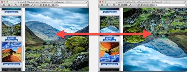 Consente di raggruppare le immagini in rotazione nell'app Anteprima per Mac