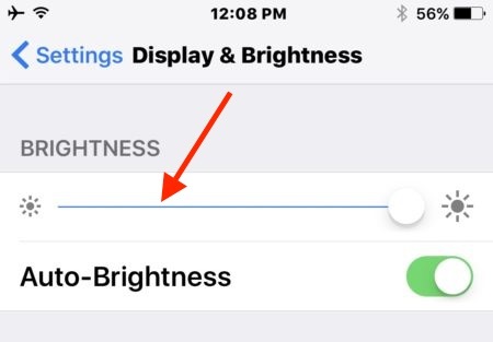 regola la luminosità su iPhone 7