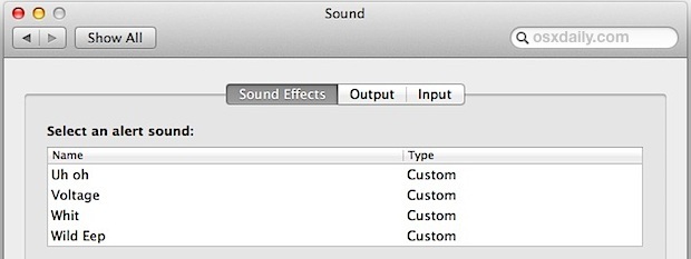 Ottieni suoni di sistema Macintosh classici in OS X