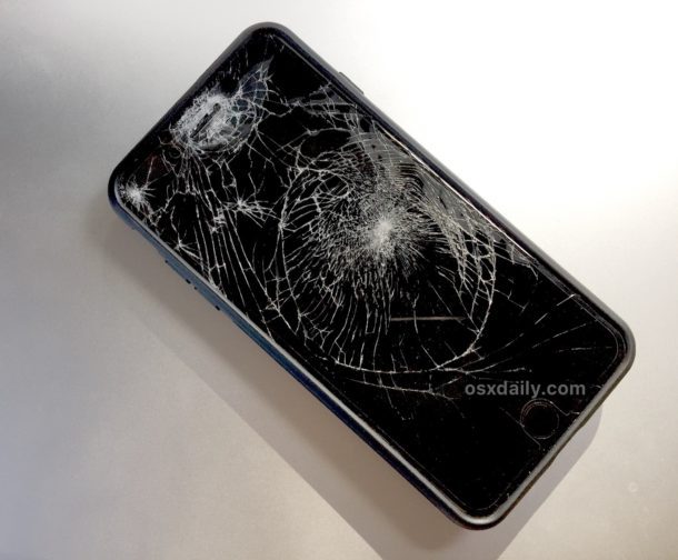 Vetro rotto dello schermo dell'iPhone
