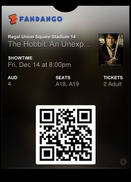 Biglietto del cinema iOS