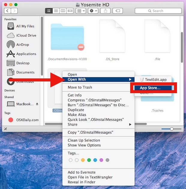Trova app per aprire file sconosciuti nel Mac App Store di OS X