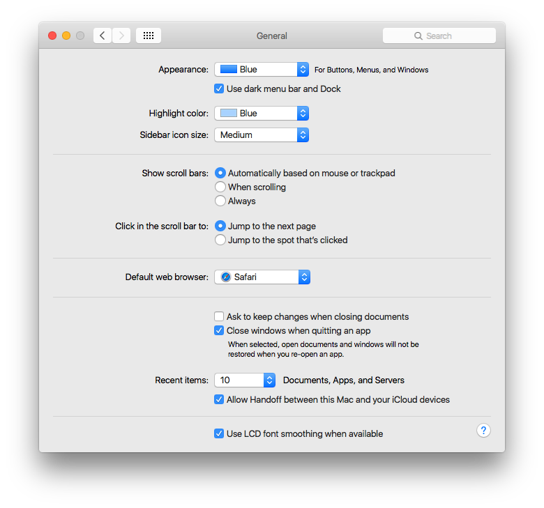 Font di sistema El Capitan in OS X Yosemite