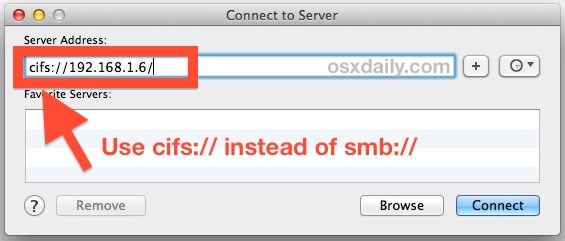 Connetti a condivisioni NAS SMB in OS X Mavericks