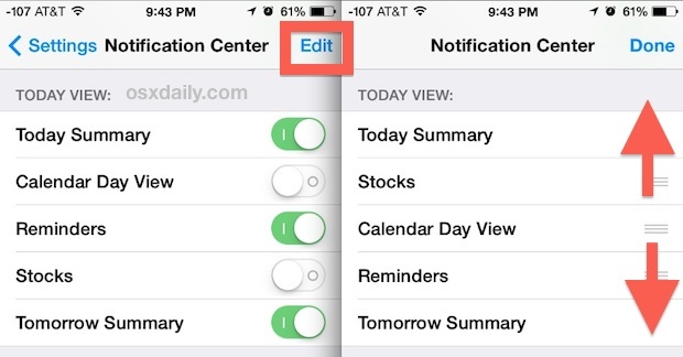 Regola oggi Visualizza i dettagli e la disposizione in iOS