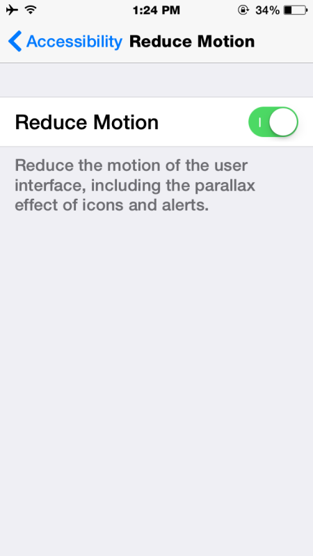 Usa Riduci movimento per interrompere gli effetti di animazione in iOS