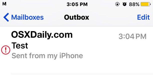 Invia email bloccata nella posta in uscita di iOS