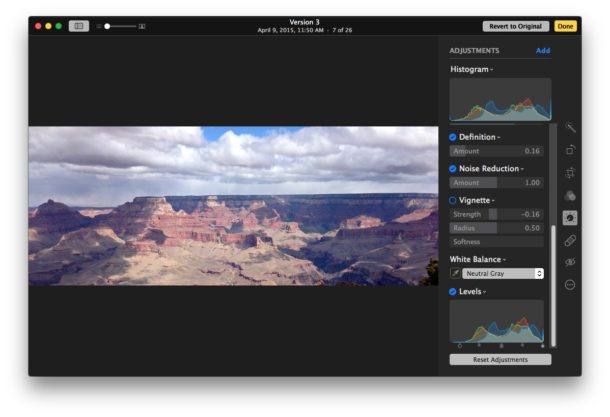 Opzioni avanzate di modifica delle immagini in Photos per Mac