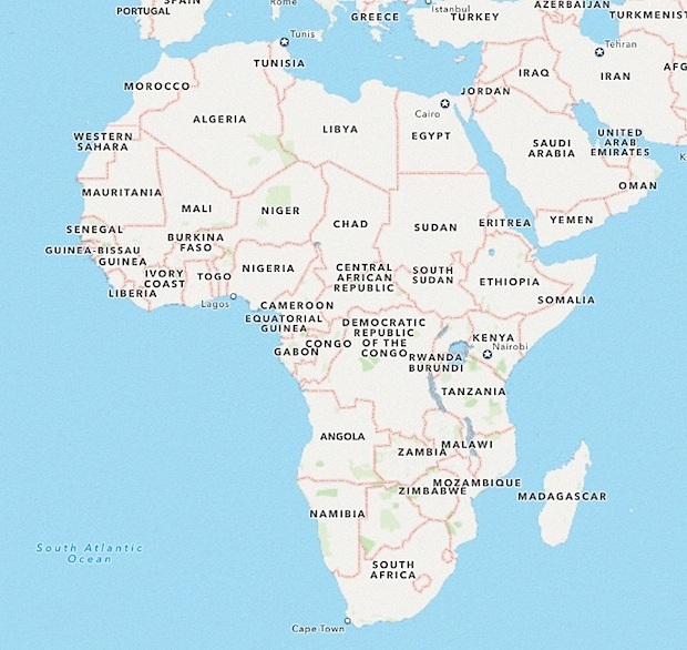 Mappa regionale salvata dall'app OS X Maps