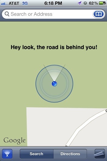 Utilizza l'app Maps come bussola per trovare la direzione che stai affrontando da un iPhone o iPad