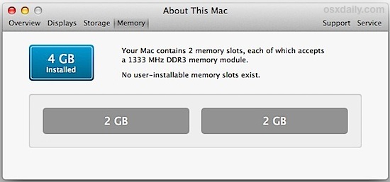 Controlla il tipo di RAM Mac e gli slot sul Mac stesso