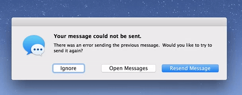 Popup di errore di iMessage senza fine su Mac