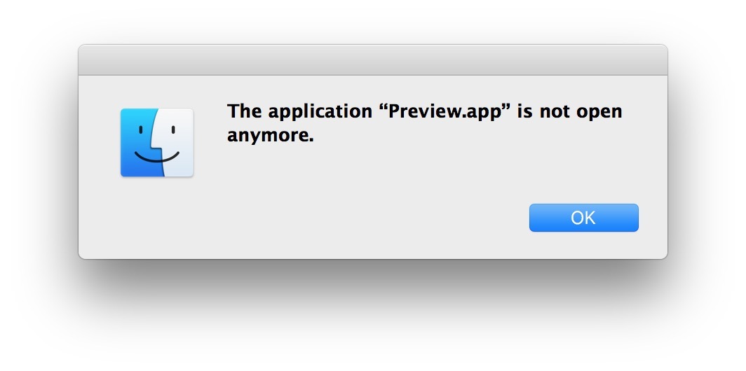 Il nome dell'applicazione non è più aperto Messaggio di errore del Mac