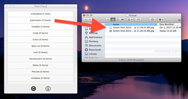 Facile accesso ai file iCloud con l'app Plain Cloud per OS X