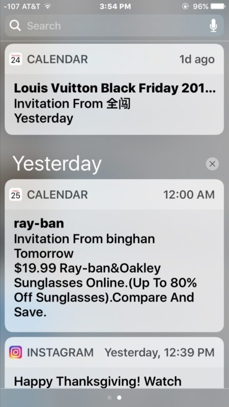 iCloud Calendar inviano notifiche di spam su iPhone