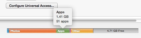 Mostra quante app e quanto spazio occupano in iTunes