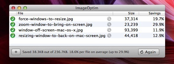 Alternativa alla GUI pngcrush di ImageOptim per Mac OS X