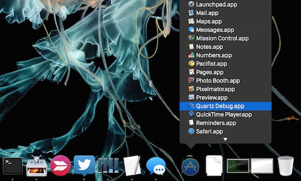 Dock stack Elenca il tipo di visualizzazione in Mac OS X