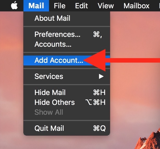 Posta aggiungi account per aggiungere nuove email a Mac