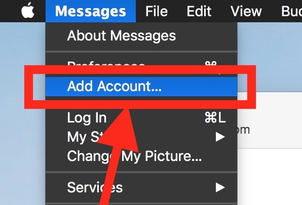 Aggiungi un account a Messaggi per Mac per Google Hangouts