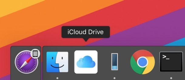 iCloud Drive nel Dock su Mac